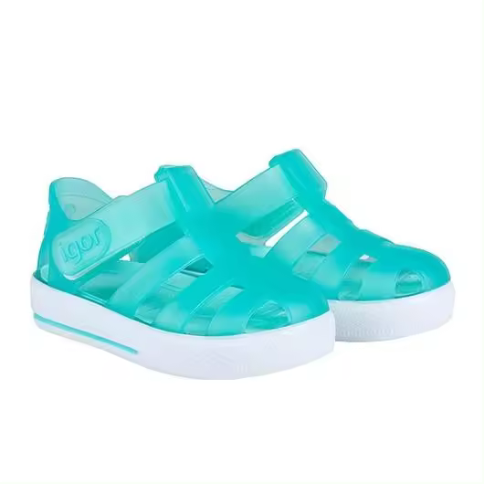 Sandalias niño Igor modelo Star cangrejeras Igor color aguamarina con cierre de tira adherente unisex madre in Spain - 1
