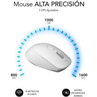 Ratón Ergonómico Inalámbrico por Bluetooth/ 2.4GHz Subblim Curve Ergo Dual Battery/ Batería recargable/ Hasta 1600 DPI - details 8