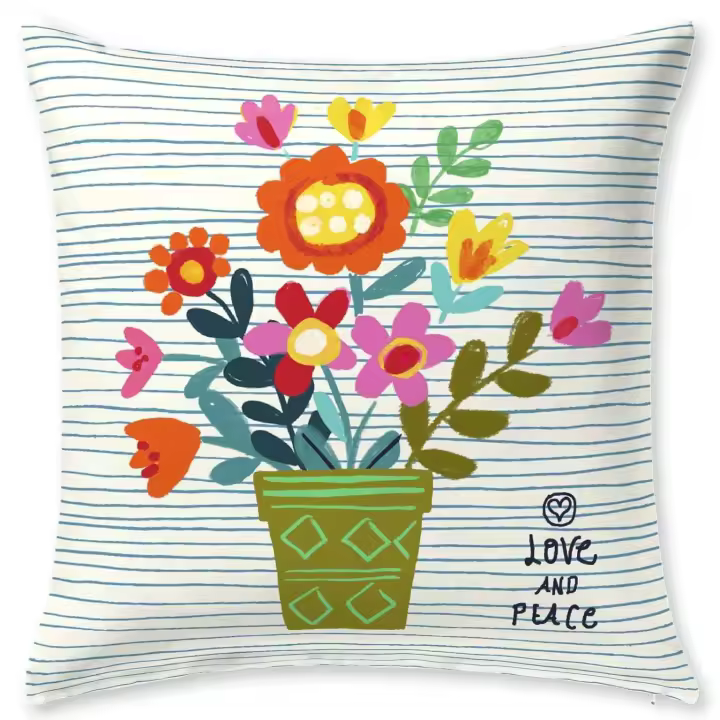 JVR - Cojin Algodón modelo IMAGINE COJIN 2 - Tejido 100% Algodón - Estampado digital - Fabricado en España - Medidas 60x60 - 1
