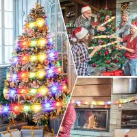 Luces De Navidad LED En Cadena Decoración De Árbol De Navidad Y Casa Tiras De Lantejuelas De Encaje Brillante Para Año Nuevo 2024 - details 11