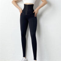 Pantalones De Yoga De Cintura Alta Leggings Con Corsetado Y Ajuste De Abdomen Levantamiento De Caderas Estiramiento Para Gimnasio Y Correr - details 3