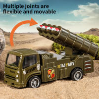 Juego De 4 Piezas De Vehículos Militares De Aleación De Metal Para Niños Coche Transporte De Misiles Vehículo Blindado Modelo De Camión Juguete De Simulación - details 5