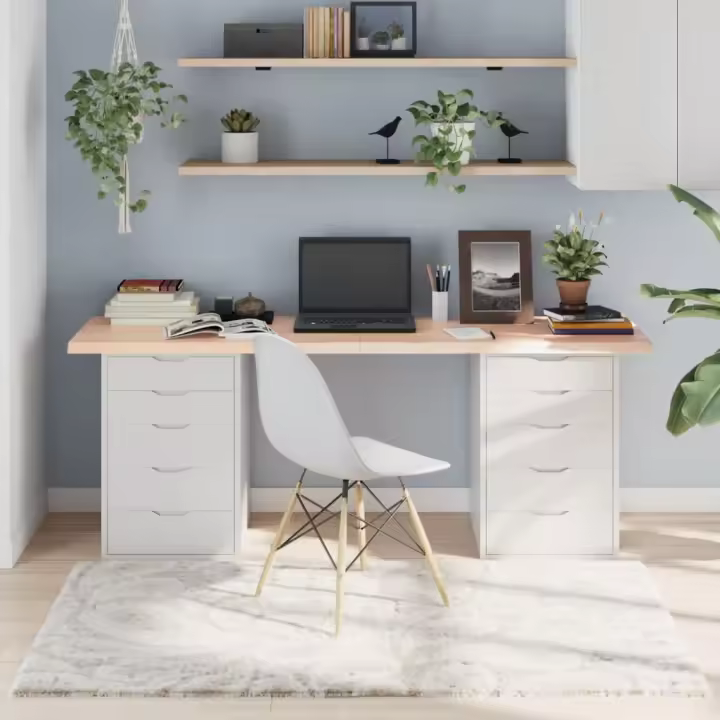 Mesa 180x50x(2-4)cm en Roble Macicio sin tratar - 1