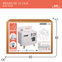 Teamson - Cocinita de madera para niños y niñas, diseño retro, mide 55x30x63 cm, ideal para juegos de rol, cocina infantil de juguete con detalles realistas, fabricada en materiales duraderos, recomendada para mayores de 3 años - details 6