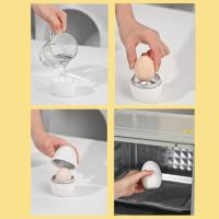 Cocedor De Huevos Para Microondas 1 Huevos/4 Huevos Hacer Huevos Duros Y Suaves Cocedor Rápido Herramienta De Cocina Eco-amigable PP Aluminio - details 6