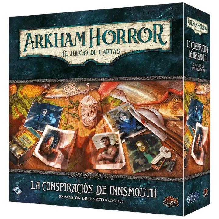 AH LCG: La conspiración de Innsmouth expansión investigadores Castellano Arkham Horror el juego de cartas Fantasy Flight Games - 1
