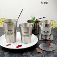 Taza De Acero Inoxidable 350ml Plata Doble Capa Para Café Té Vino Leche Cerveza Tumbler Portátil Para Viaje Vaso De Agua De Cocina - details 1