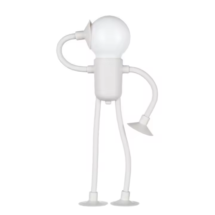 Cute Bulb Man Night Light for Kids - 2024 Changeable Shape Bulb Man, Mini Desk Lamp with Suction Cup - 1