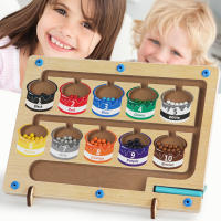 Juego De Mesa Magnético Para Niños Tablero De Colores De Conteo Juguetes Educativos Montessori Madera Juego De Labyritmo - details 16