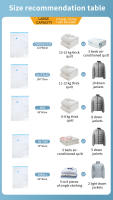 Pack de 12 Bolsas de Almacenamiento Al Vacío - Ahorro de Espacio - Ropa para Guardarse-Redones-Mantas-Bomba - details 13