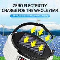 Interior con Carga Solar para acampar, lámpara recargable de camping, Luz LED con Banco de Energía de Emergencia Para cargar Móvil - details 7