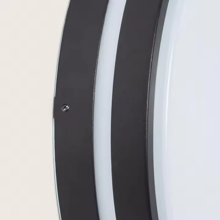 Ledkia Plafón Circular Exterior Aluminio Ø285 mm Kadam Negro - 1