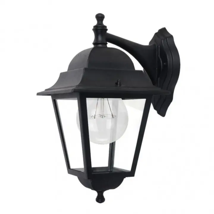 FABRILAMP Aplique Exterior Aluminio Spica 1xe27 Negro - Resistente a la Intemperie - 1