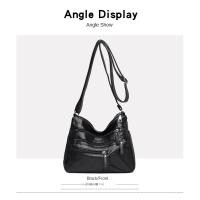 Nueva Bolso De Hombro Para Mujer En Cuero Lavado Gran Capacidad Bolso Transversal Suave Estilo Coreano Para Damas De Mediana Edad - details 14