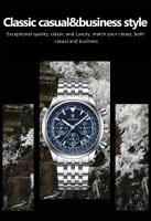 Reloj De Hombre POEDAGAR Militar Moda Resistente Al Agua Con Luminiscencia Y Fecha Cronógrafo Acero Inoxidable Lujo Quartzo Reloj De Pulsera - details 3