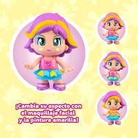 Pinypon - Pop & Make Up Muñeca y maquillaje Figura de 17 cm para Maquillar, Decora sus Uñas o Cara con Pegatinas Famosa (PNY70000) - details 4
