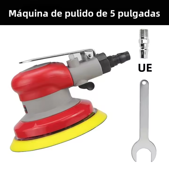HIFESON Sopladora Orbital De Aire 5/6 Pulgadas Herramienta De Pulido Para Coche Madera Y Metal Velocidad Variable Peso 11.1KG - 1