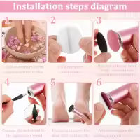 Archilla Eléctrica Ajustable Con 60 Piezas De Papel De Hierro Profesional Para Eliminar Callos En Pies Cuidado Del Piel Herramienta De Mano - details 1