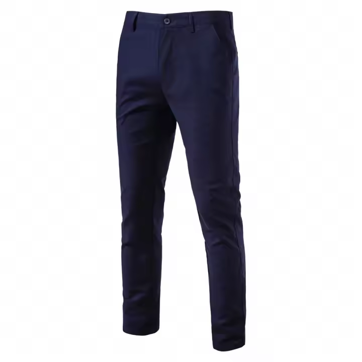 Otoño nuevos pantalones casuales de algodón y lino para hombres pantalones transpirables rectos juveniles de color sólido versátiles para hombres - 1