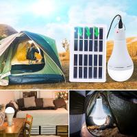 Bombilla solar Lámpara solar recargable portátil externa Luces para patio Jardín Paraguas Chicken Coop Hogar Emergencia Camping Sensor de Luz ajustable Control Remoto 2 piezas - details 2