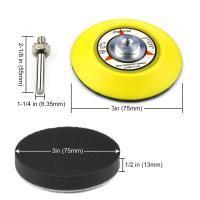 Papel De Lija Para Seco Y Húmedo De 3 Pulgadas 102 Piezas Assorted 800-5000 Grano Silicon Carbide Con Almohadilla De Eje 1/4 Pulgada Para Acabado De Muebles Y Polimento De Metales En Automóviles - details 4