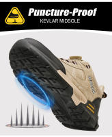 Zapatos De Seguridad Para Hombre Con Punta De Acero Antipinchazos Antideslizantes Y Antiprensión Suela De Goma Moda Trabajo Industrial - details 9
