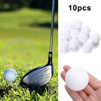 Bolas De Golf De Práctica 10 Pcs Blanco Suaves Para Interior Bola De Aire Verdadera Conformidad De Un Solo Pieza - details 0
