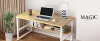 MAGIC SELECT Escritorio, Mesa de Oficina para Ordenador, Escritorio para Habitación o Estudio. Mesa de Tablón de Aglomerado y Melamina de Madera y Acero para Hogar. Mesa Escritorio para PC. - details 0