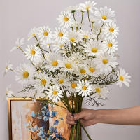 1/3/5Pcs 50cm Girasol Artificial 5Cabezas Flores De Plástico Para Decoración De Boda Novia Hogar Jardín Mesa DIY Sin Embalaje De Venta Al Por Mayor - details 0