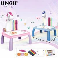 Mesa De Dibujo Con Proyector LED Para Niños Set De Pintura Juguete Educativo Herramientas De Aprendizaje Para Niños Tablero De Dibujo Con Luz - details 4