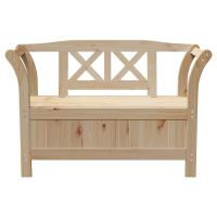 Banco de Almacenamiento para Jardín vidaXL 119x76x44 cm de Madera Maciza de Pino - details 4