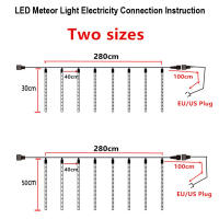 Luces De Lluvia De Meteoros LED Impermeables Para Decoración De Navidad Lámpara De Hilo De Hadas Para Patio Exterior Fiesta De Vacaciones - details 3
