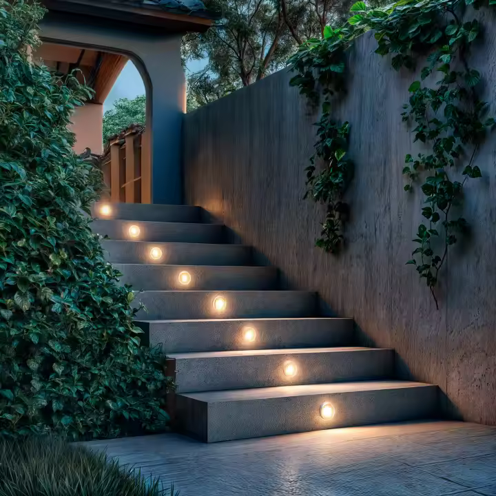 Ledkia Baliza Exterior LED 2W Empotrable Pared Circular Lex Negro - 1