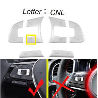 Cubierta De Botones Para Volante De Coche Para VW Volkswagen GOLF 7 MK7 Passat B8 Tiguan L Pegatina De Decoración Interior ABS - details 1