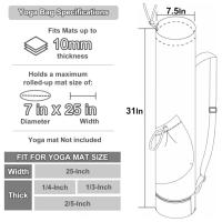 Bolsa para esterilla de yoga con bolsillo para botella de agua y bolsa impermeable en la parte inferior. Correa para esterilla de yoga deportiva. Bolsa de almacenamiento multifuncional. - details 2