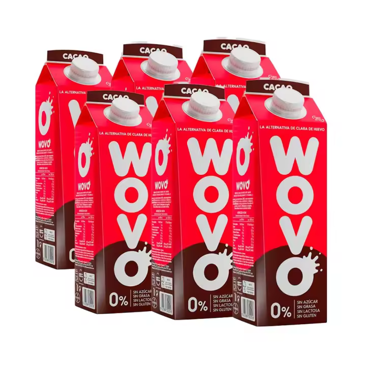 WOVO - Wovo Cacao 6 x 1 L - Bebida de clara de huevo - 1