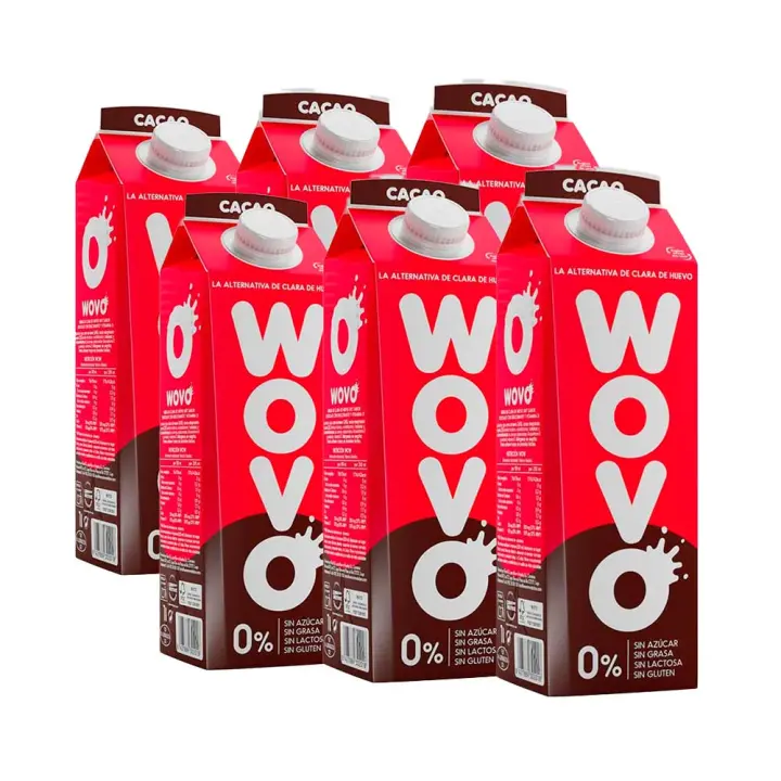 WOVO - Wovo Cacao 6 x 1 L - Bebida de clara de huevo - 1