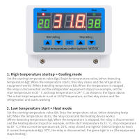Termostato Digital W3103 Control De Temperatura Alta Potencia 5000W 30A Con Sensor Para Calor Y Frío AC 110-220V Para El Hogar - details 7
