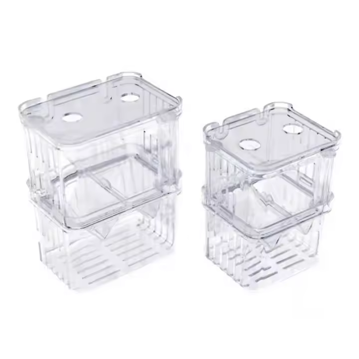 Caja De Cría Para Peces De Acuario 1PC Caja De Incubación Para Recién Nacidos Apta Para Betta Y Camarones Material Duradero Plástico - 1