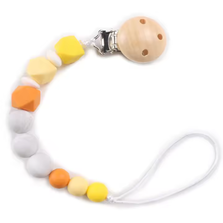 Cadena de silicona para chupete de dentición, cadena para chupete de bebé, juguete de dentición para bebé, cadena anticaída - 1