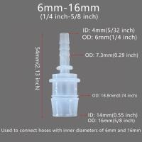 Conector De Tubo Flexible Plástico 5pcs Reductor De Barbaco Adaptador De Reparación De Agua Para Jardín Acuario Laboratorio - details 13