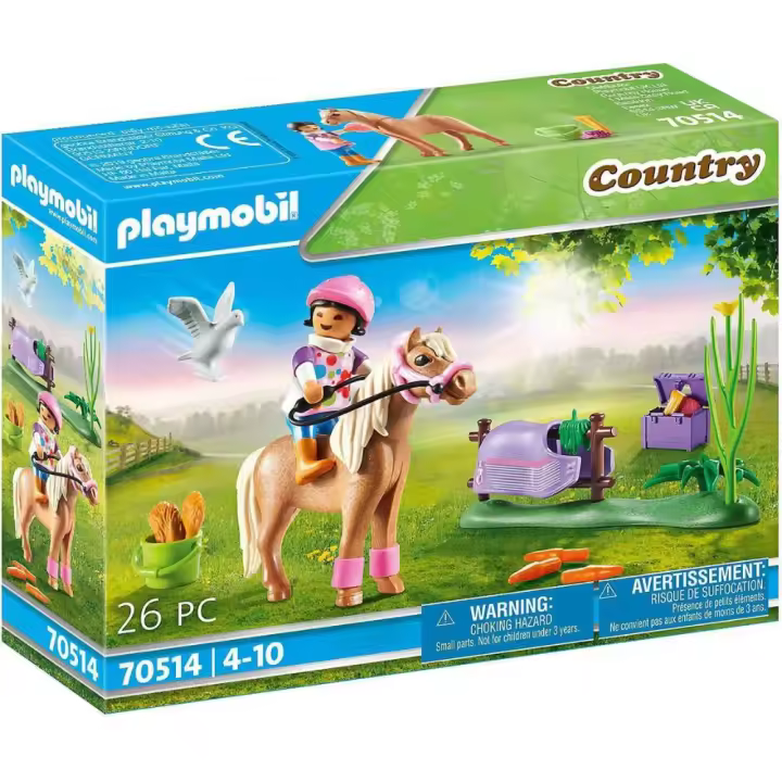 PLAYMOBIL coutry poni coleccionable islandes (70514) pony con muchos accesorios para caballos - 1