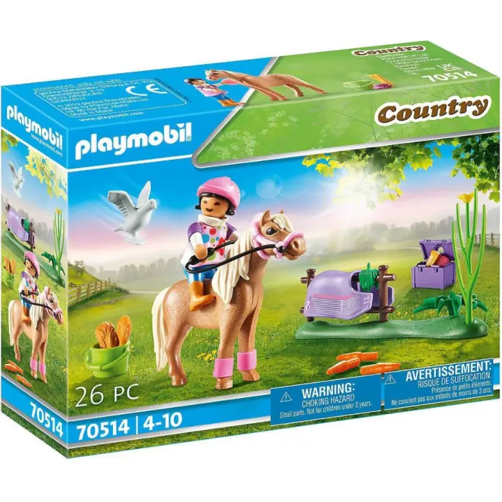PLAYMOBIL coutry poni coleccionable islandes (70514) pony con muchos accesorios para caballos - 1