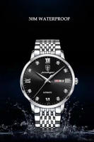 Reloj De Lujo Para Hombre POEDAGAR Deportivo Impermeable Con Luminiscencia Fecha Día De La Semana Acero Inoxidable Reloj De Cuarzo Con Estuche - details 11
