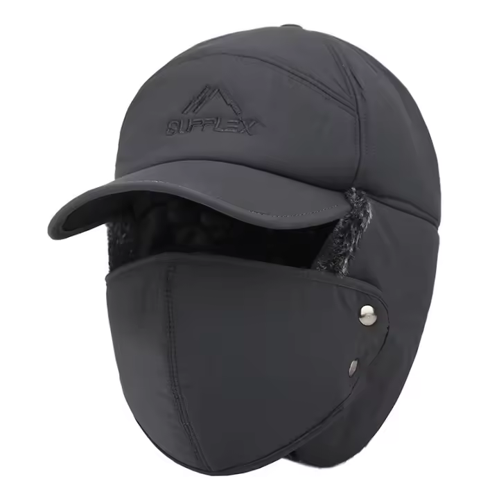 Gorro De Invierno Para Hombres Y Mujeres Con Auriculares Resistente Al Viento Y La Nieve Gorro De Béisbol De Algodón Fleece Para Ciclismo - 1