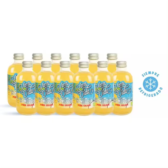Kombucha Piña Colada bio Komvida Pack 12 x 250 ml - 1