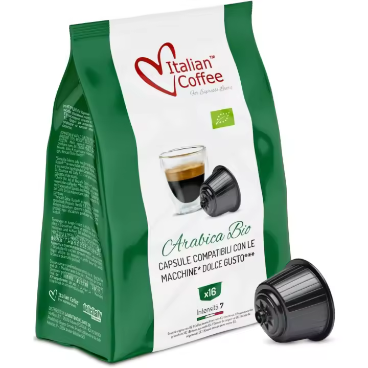64 ( 4 X 16 ) Capsulas Compatibles Nescafè Dolce Gusto - Cafè Arábica Italian Coffee - Intensidad 7 - 1
