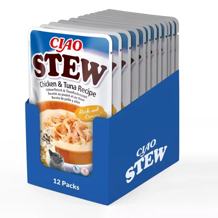 Churu Stew Estofado De Pollo y Atún Sobre Para Gatos - 12 unidades x 40gr - 1