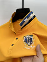 Camisa Polo Para Hombre De Lujo Ligera Con Bordado Exquisito Transpirable Y Cómoda De Verano Cuello Redondo Manga Corta Estilo Casual - details 12