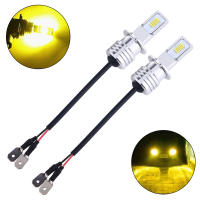 Kit De Conversión De Faros Antiniebla LED H3 2 Piezas Luz Amarilla Super Brillante 3000K 80W Vida Útil De 50000H 2000LM Para Automóvil - details 1